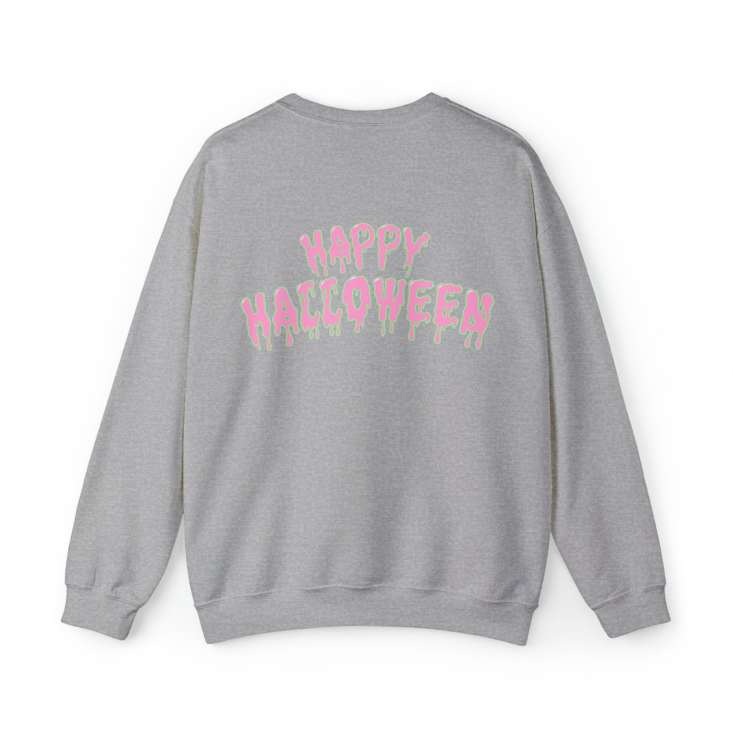 Pastel Halloween Candy Apple Sweatshirt, Front & Back Design #PastelHalloween #Halloween #CandyApple Unisex Heavy Blend™ Crewneck Sweatshirt