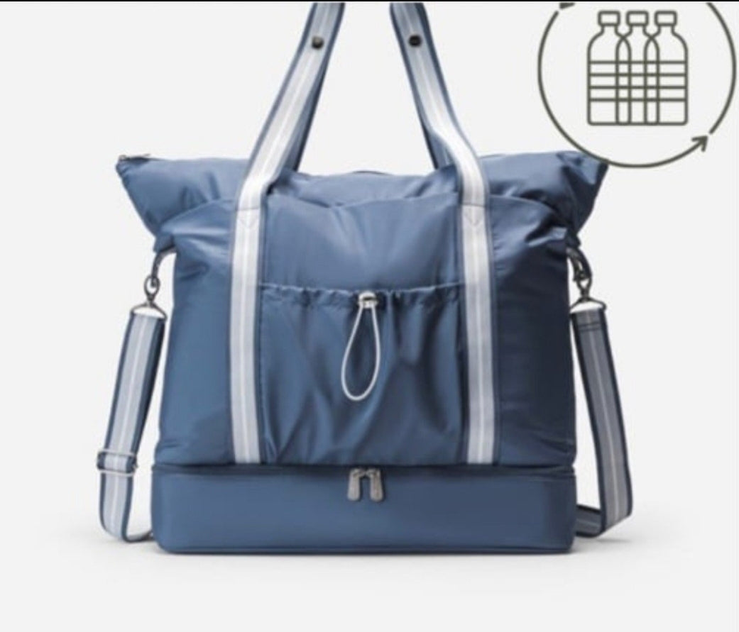 Thirty-One Deluxe Travel Bag - Soft Blue | Travel Tote