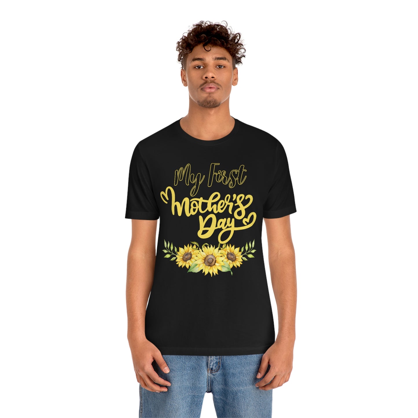 My first mother's day shirt, shirt for new mom, mothers day top, sunflower shirt