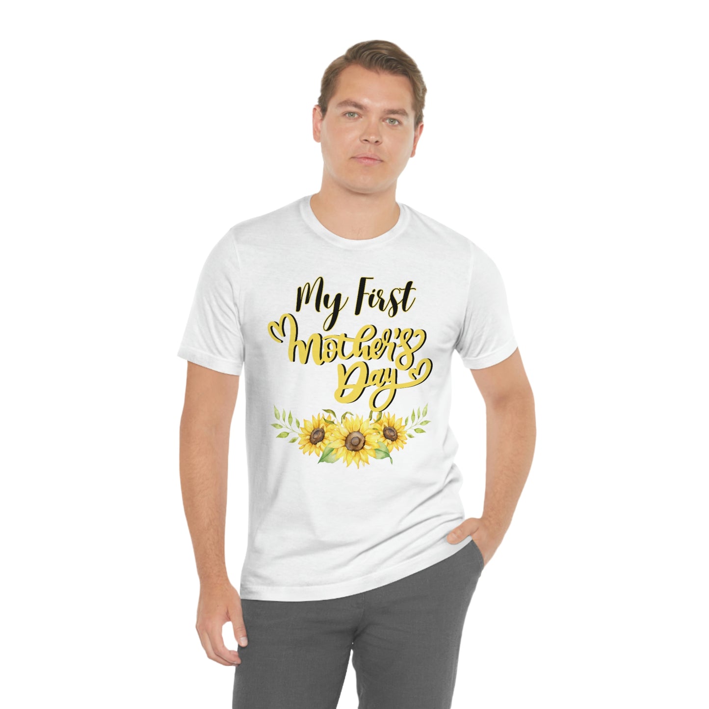 My first mother's day shirt, shirt for new mom, mothers day top, sunflower shirt