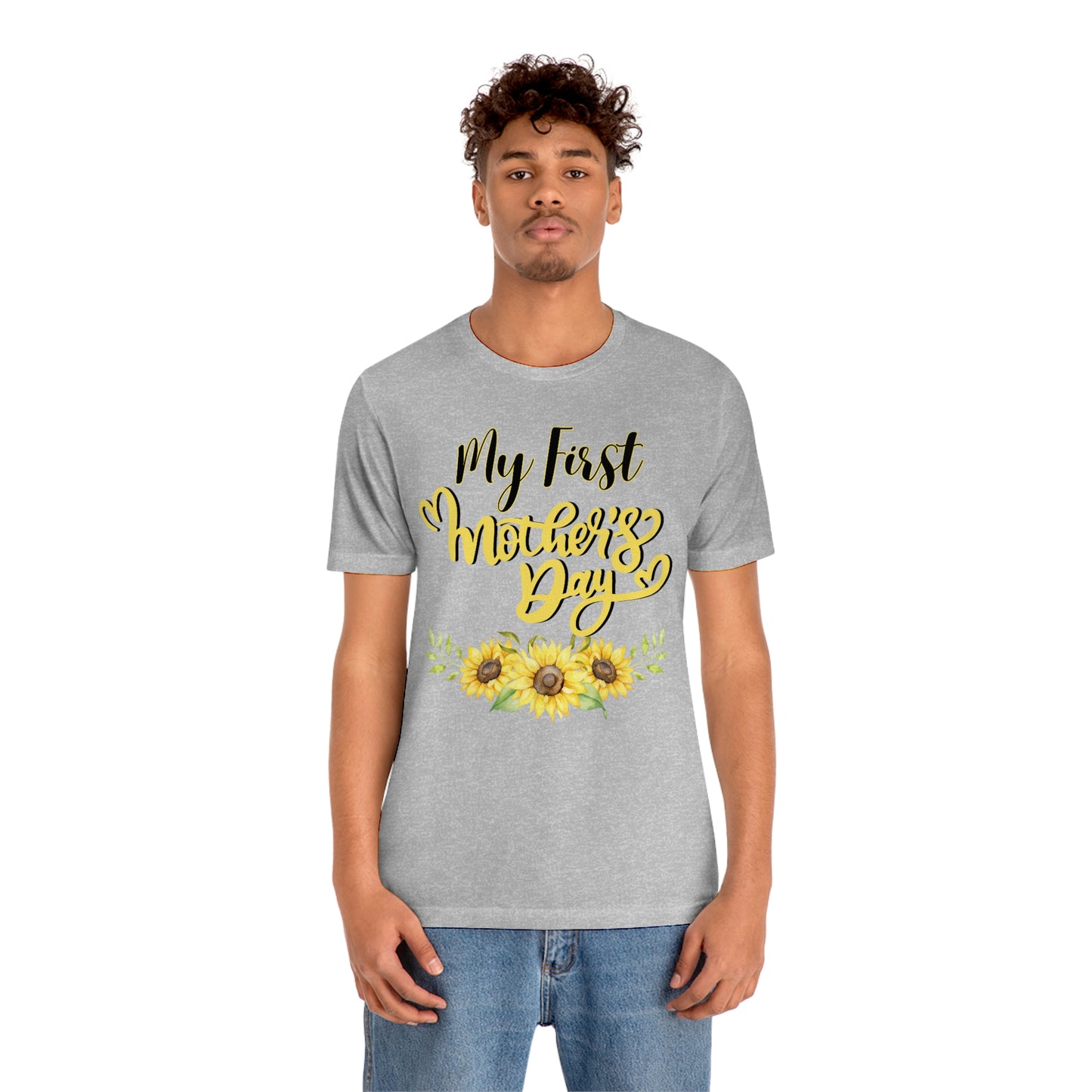 My first mother's day shirt, shirt for new mom, mothers day top, sunflower shirt