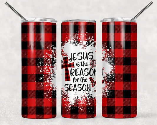 Jesus is the Reason for the Season Tumbler, 20oz Tumblr, Hot or Cold Beverage Holder