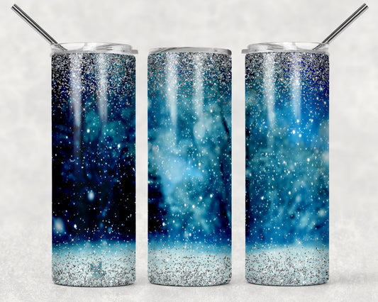 Blue Galaxy Tumbler, 20oz Tumblr, Hot or Cold Beverage Holder