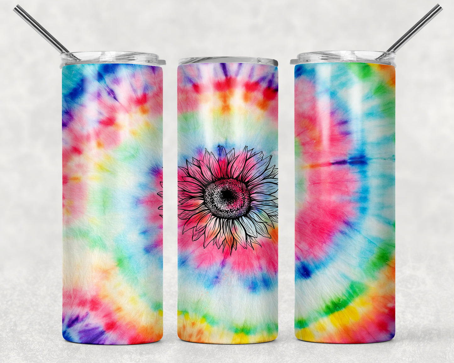 Rainbow Flower Tumbler, *Multiple Designs* 20oz Tumblr, Hot or Cold Beverage Holder
