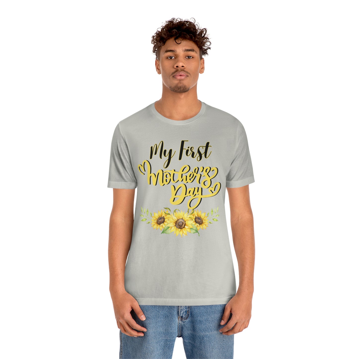 My first mother's day shirt, shirt for new mom, mothers day top, sunflower shirt