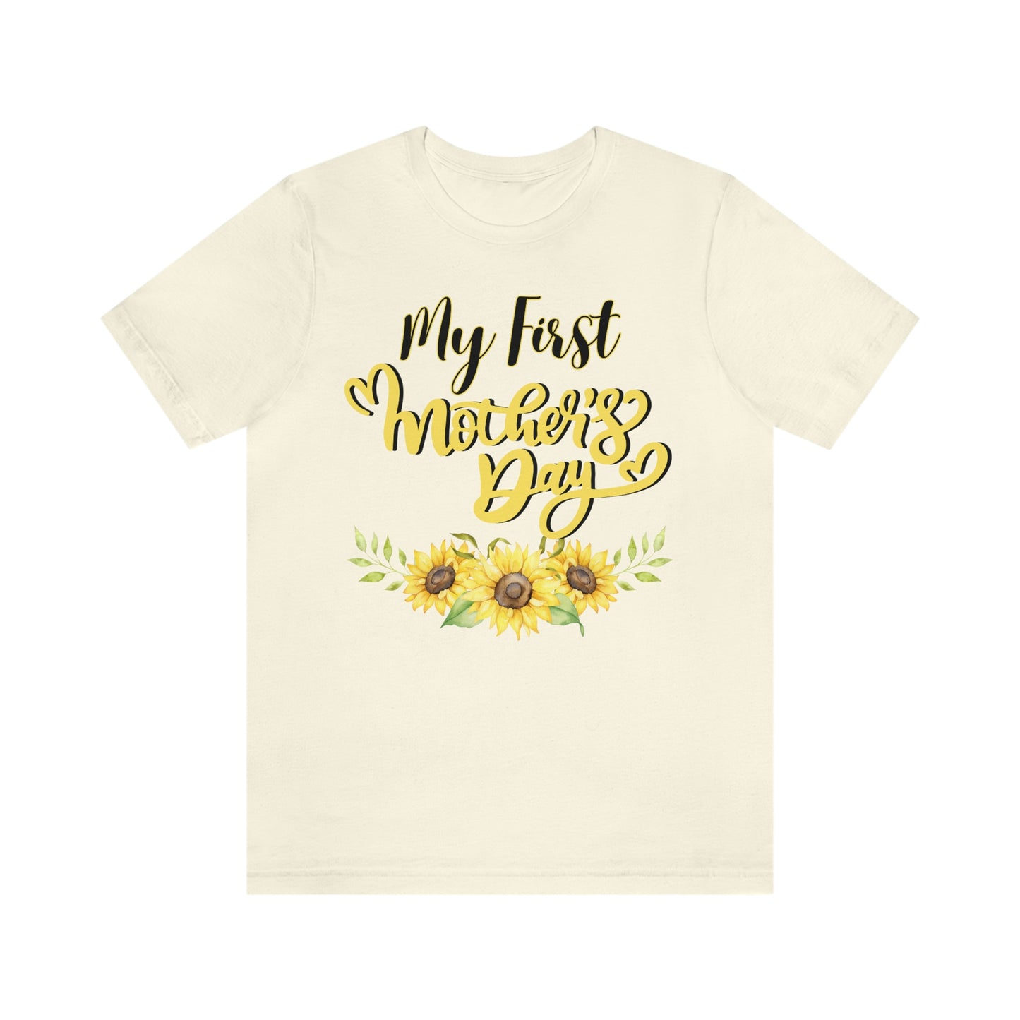 My first mother's day shirt, shirt for new mom, mothers day top, sunflower shirt