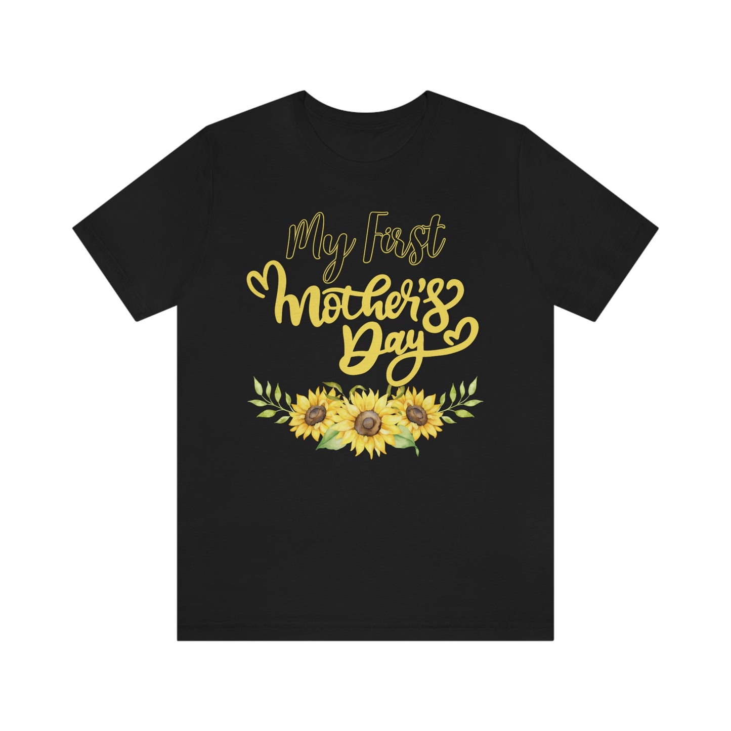 My first mother's day shirt, shirt for new mom, mothers day top, sunflower shirt