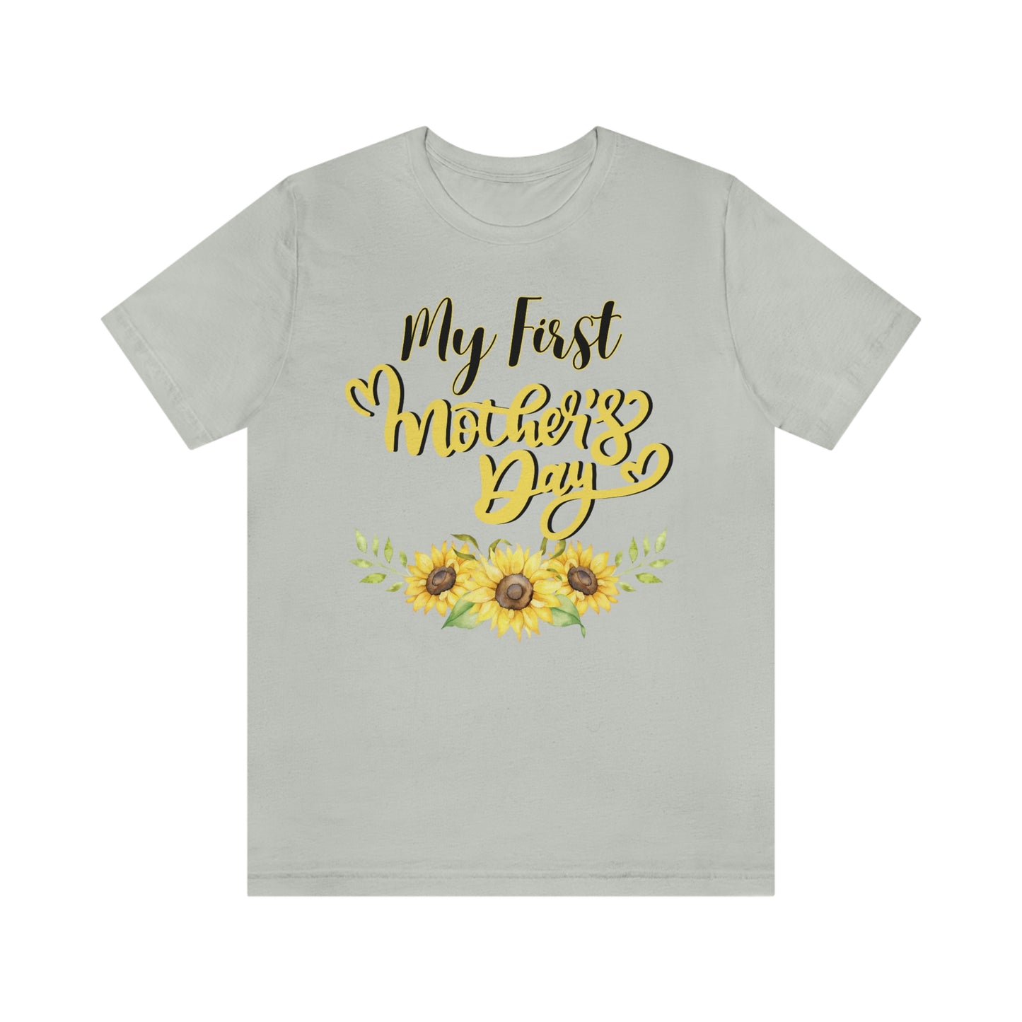 My first mother's day shirt, shirt for new mom, mothers day top, sunflower shirt