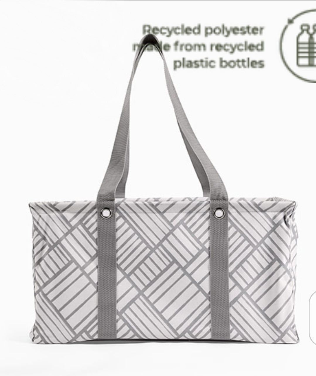 Thirty-One Deluxe Utility Tote - Grey Patchwork – Rose Gold Retail