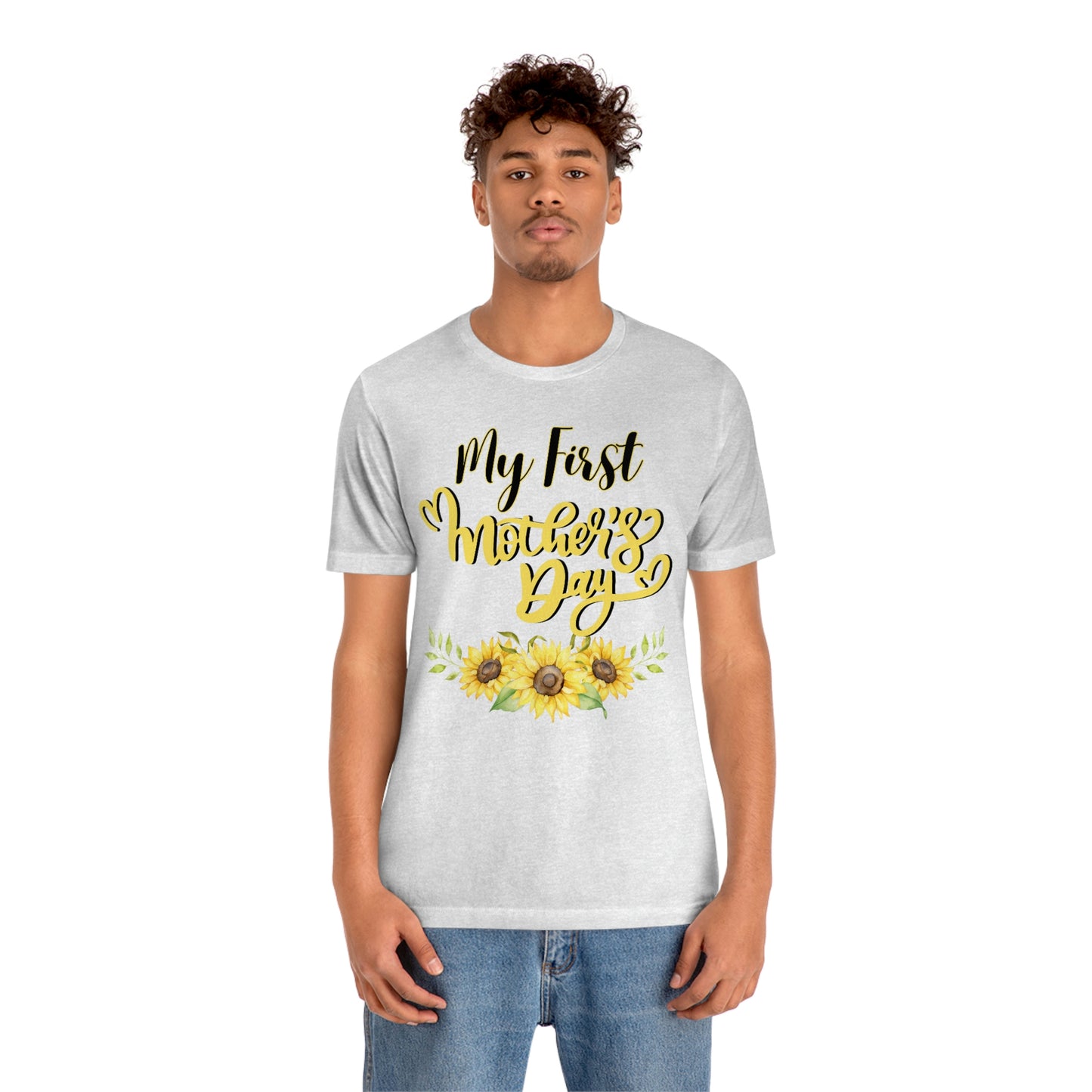 My first mother's day shirt, shirt for new mom, mothers day top, sunflower shirt