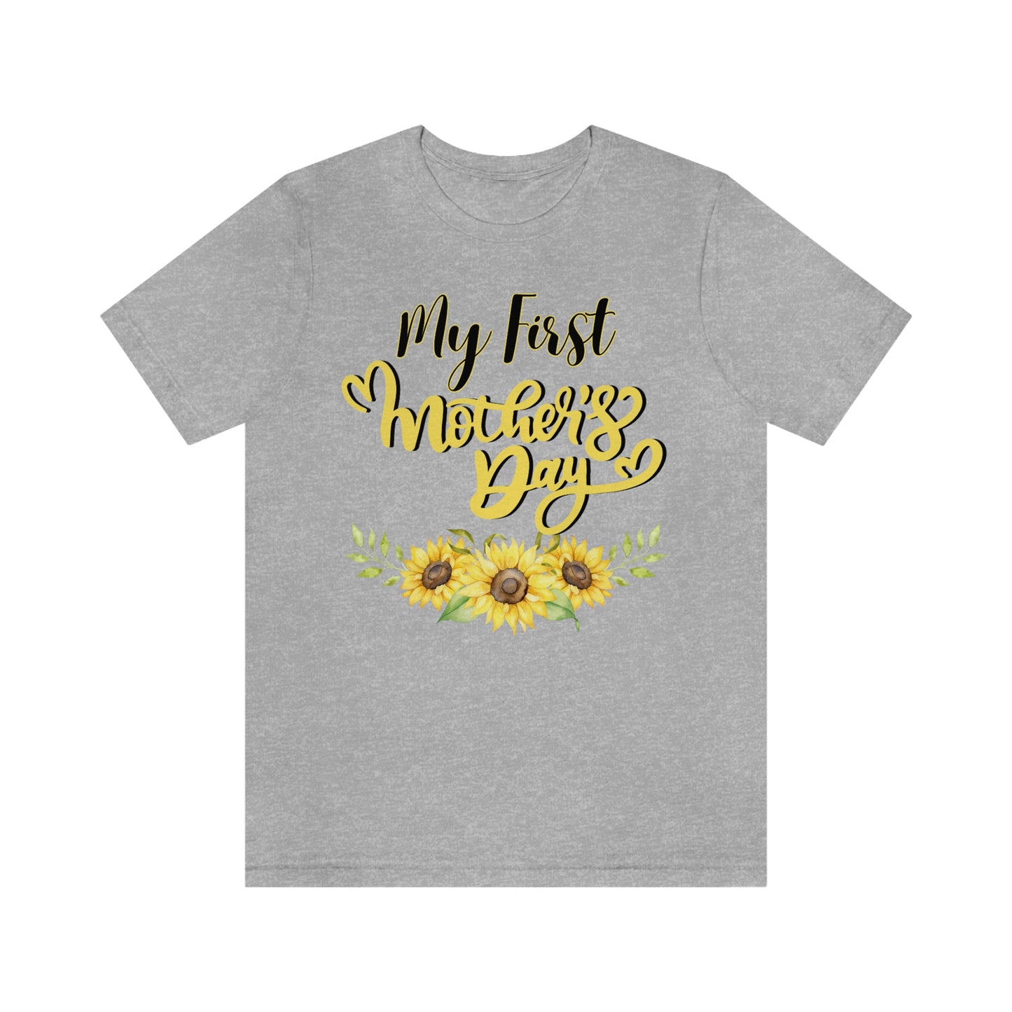 My first mother's day shirt, shirt for new mom, mothers day top, sunflower shirt