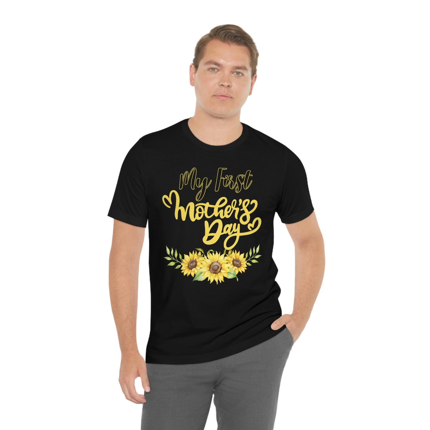 My first mother's day shirt, shirt for new mom, mothers day top, sunflower shirt