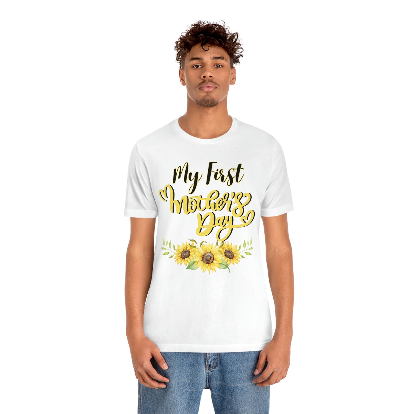 My first mother's day shirt, shirt for new mom, mothers day top, sunflower shirt