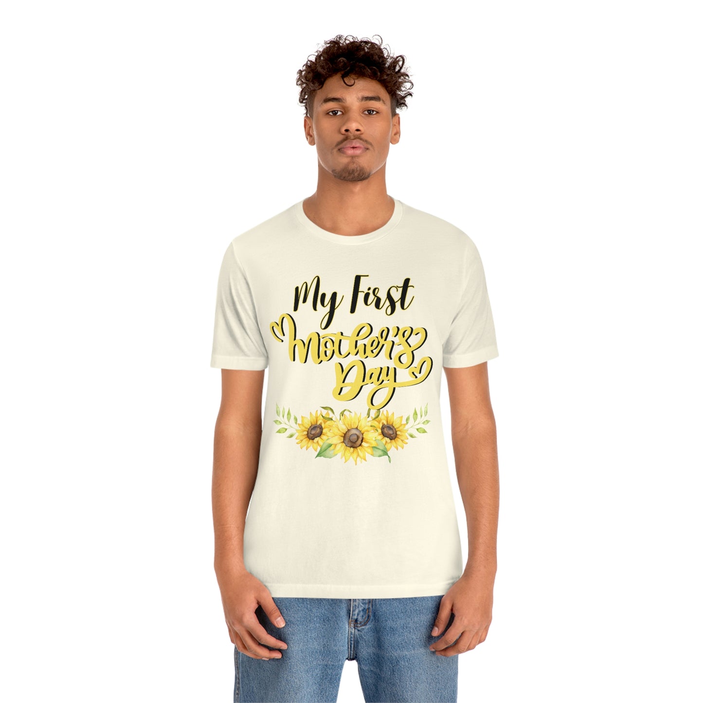My first mother's day shirt, shirt for new mom, mothers day top, sunflower shirt