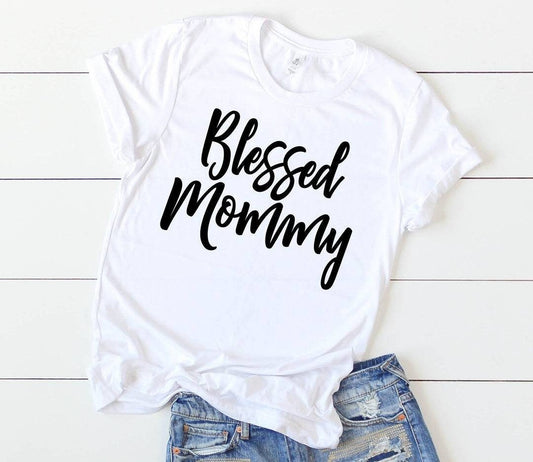 Blessed Mommy Screen Print Ready to Press Transfer, Shirt for Girl Mom