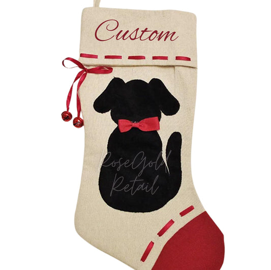 Personalized Pet Stocking, Gift for Pet, Gift for Dog, Dog Stocking, Embroidered Stocking for Dog