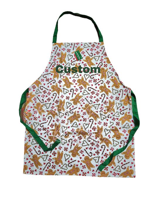 Personalized Gingerbread Apron, Gift for Her, Gift for Mom, Gift for Wife, Add your own name, Customized Gift