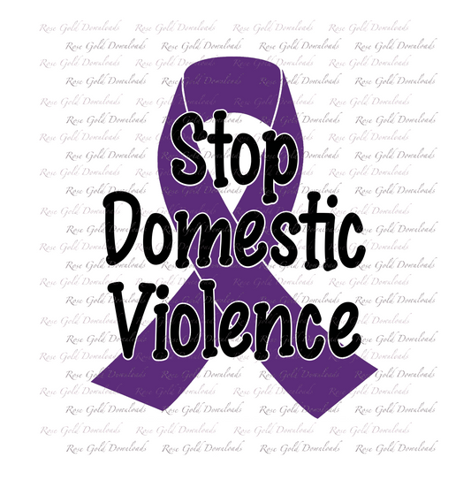 Stop Domestic Violence PNG Digital Download October