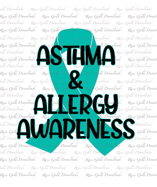 Asthma and Allergy Awareness PNG Digital Download