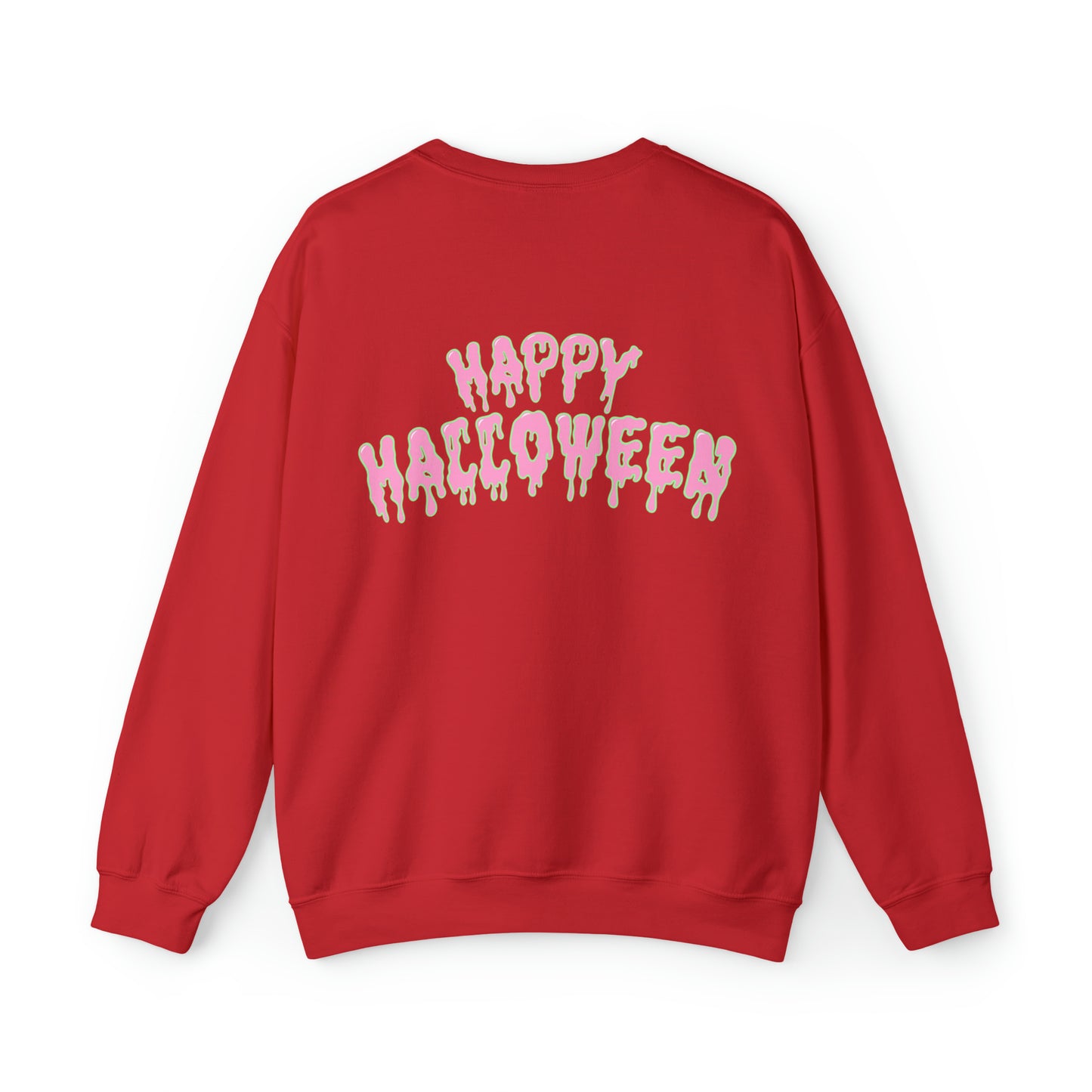 Pastel Halloween Candy Apple Sweatshirt, Front & Back Design #PastelHalloween #Halloween #CandyApple Unisex Heavy Blend™ Crewneck Sweatshirt