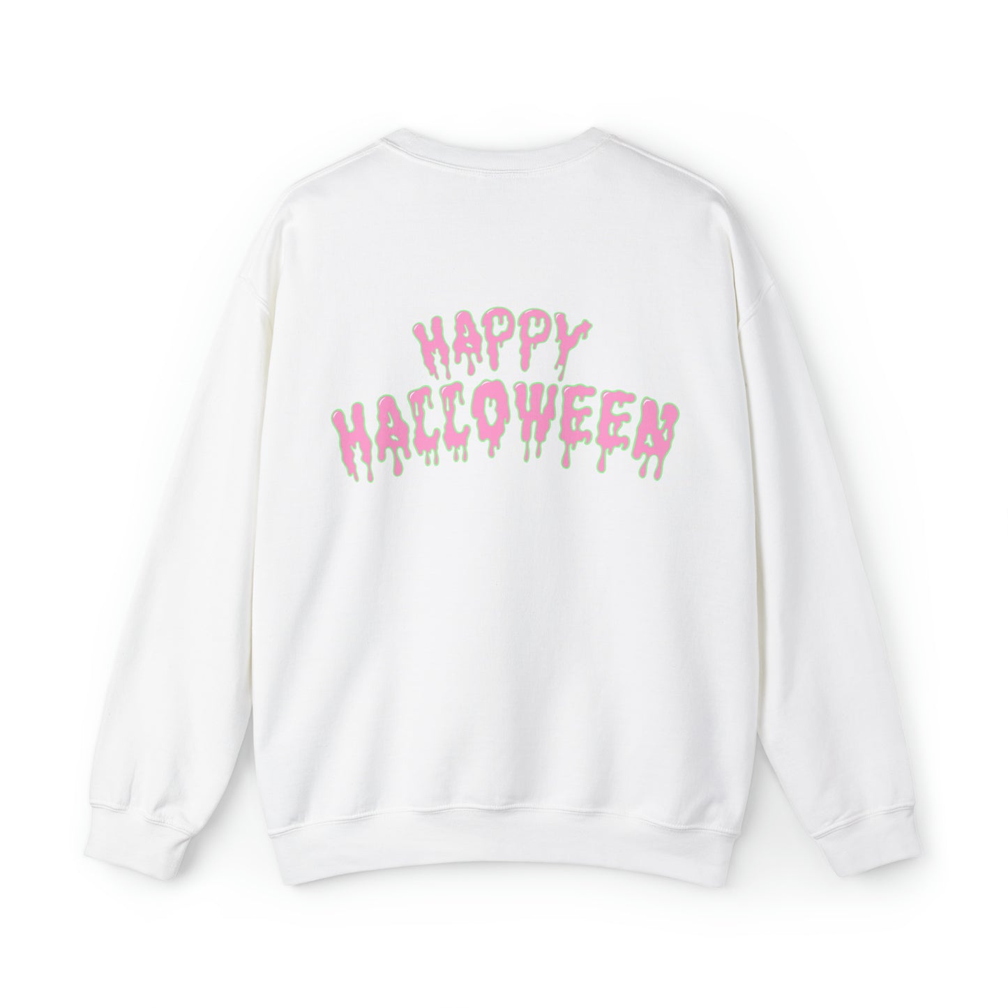 Pastel Halloween Candy Apple Sweatshirt, Front & Back Design #PastelHalloween #Halloween #CandyApple Unisex Heavy Blend™ Crewneck Sweatshirt