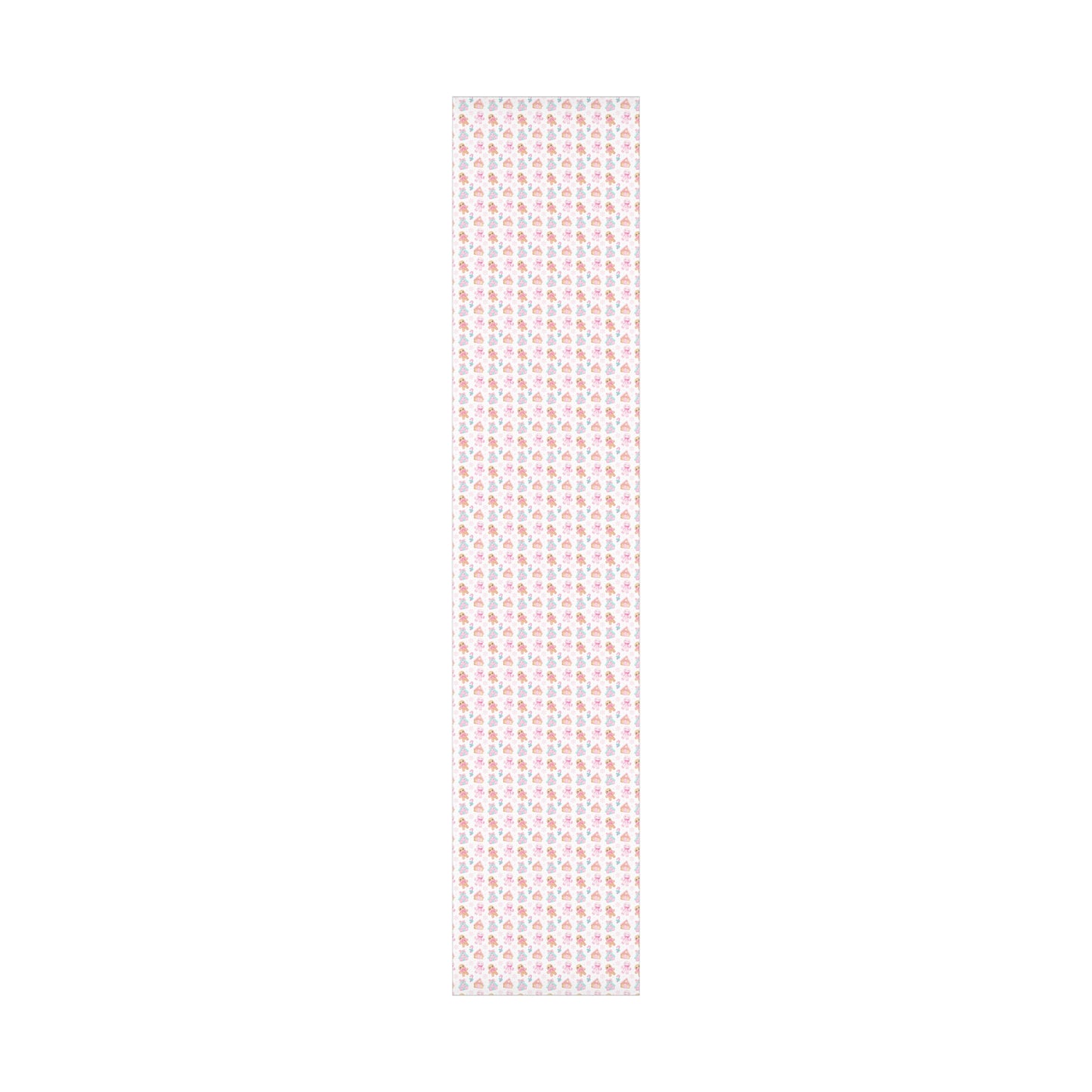 Wrapping Paper | Pink Pastel Christmas Themed with Gingerbread People