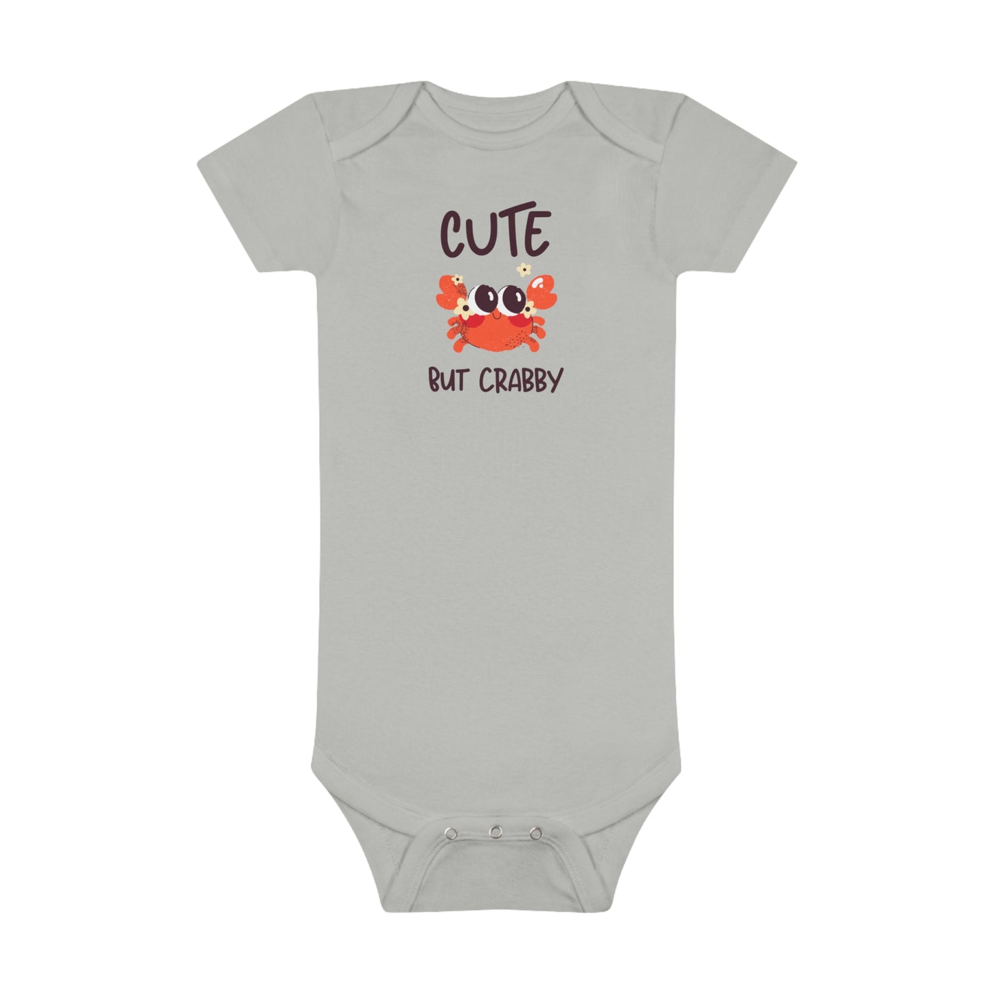 Cute but Crabby Baby Short Sleeve Onesie® | Beach Clothes for Baby | Vacation Outfit for Baby