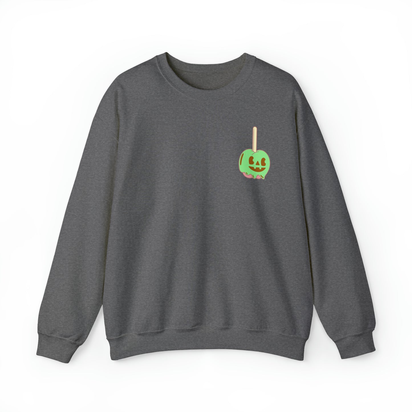 Pastel Halloween Candy Apple Sweatshirt, Front & Back Design #PastelHalloween #Halloween #CandyApple Unisex Heavy Blend™ Crewneck Sweatshirt