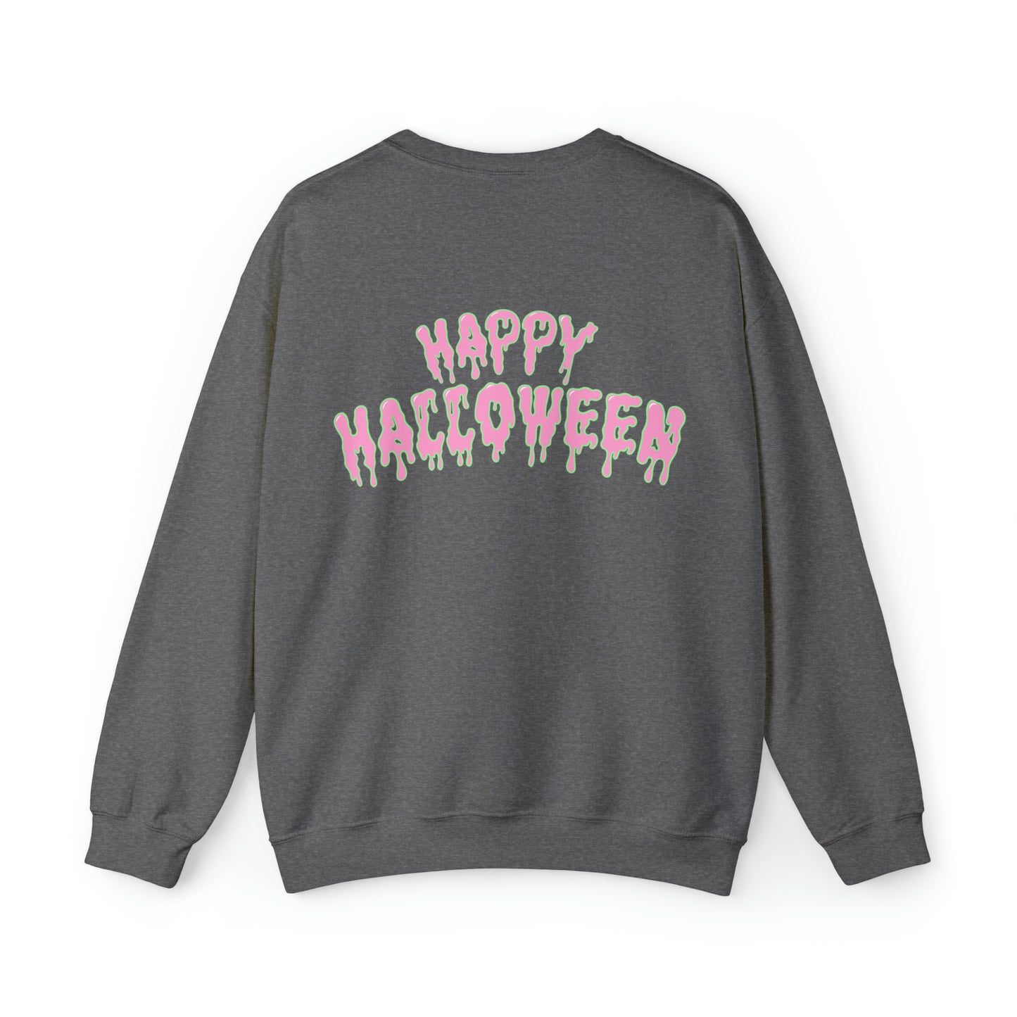 Pastel Halloween Candy Apple Sweatshirt, Front & Back Design #PastelHalloween #Halloween #CandyApple Unisex Heavy Blend™ Crewneck Sweatshirt