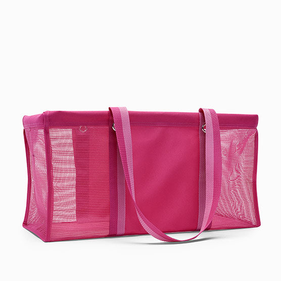 Thirty-One Mesh Large Utility Tote - Hibiscus Pink Mesh