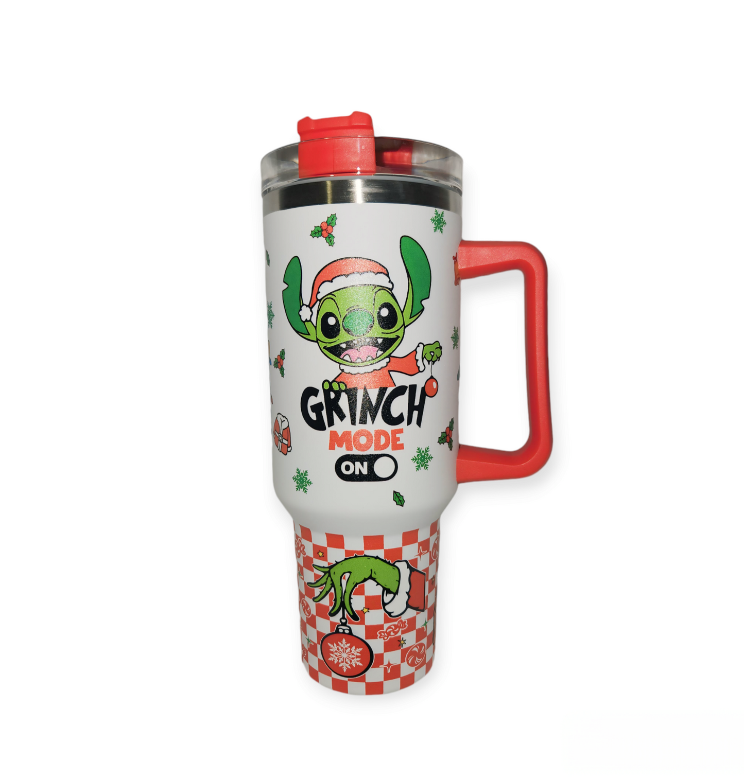 40 oz Tumbler Stitch and Grinch Tumbler Cup