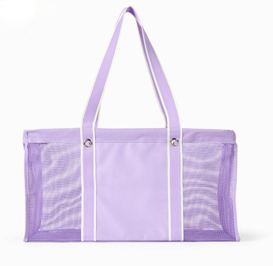 Thirty-One Mesh Large Utility Tote - Purple Mesh