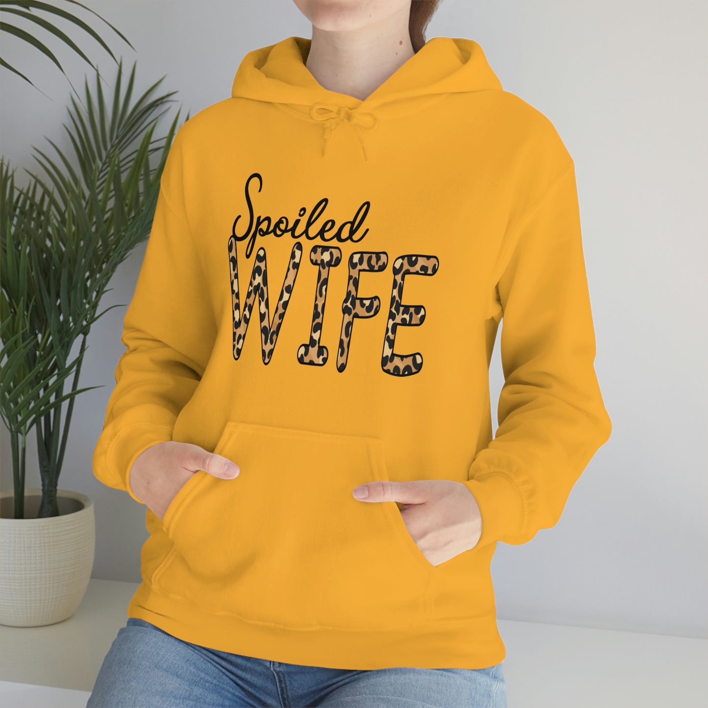 Spoiled Wife Hoodie with Leopard Print