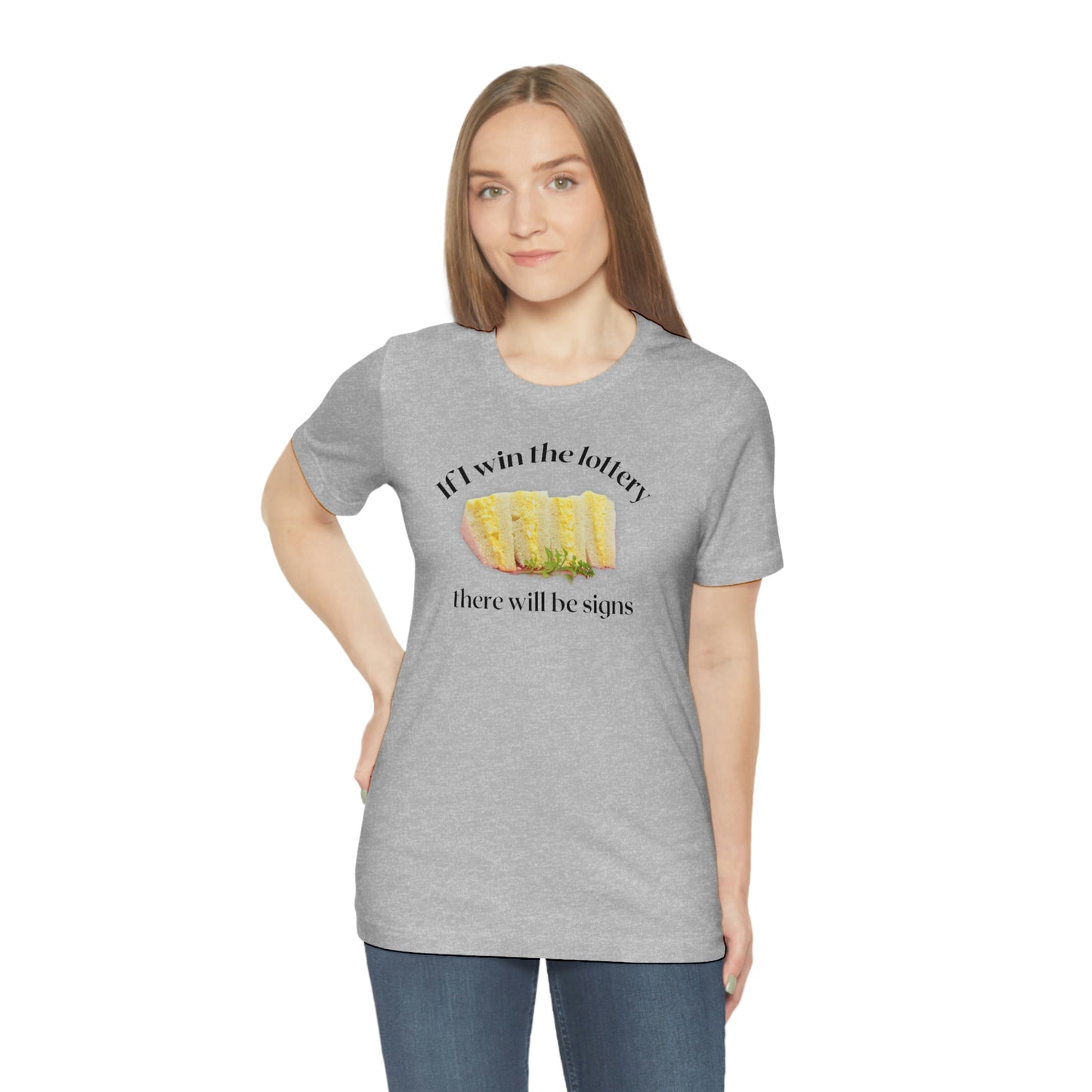 Egg Salad Funny Shirt, Short Sleeve Tee, If i win the lottery