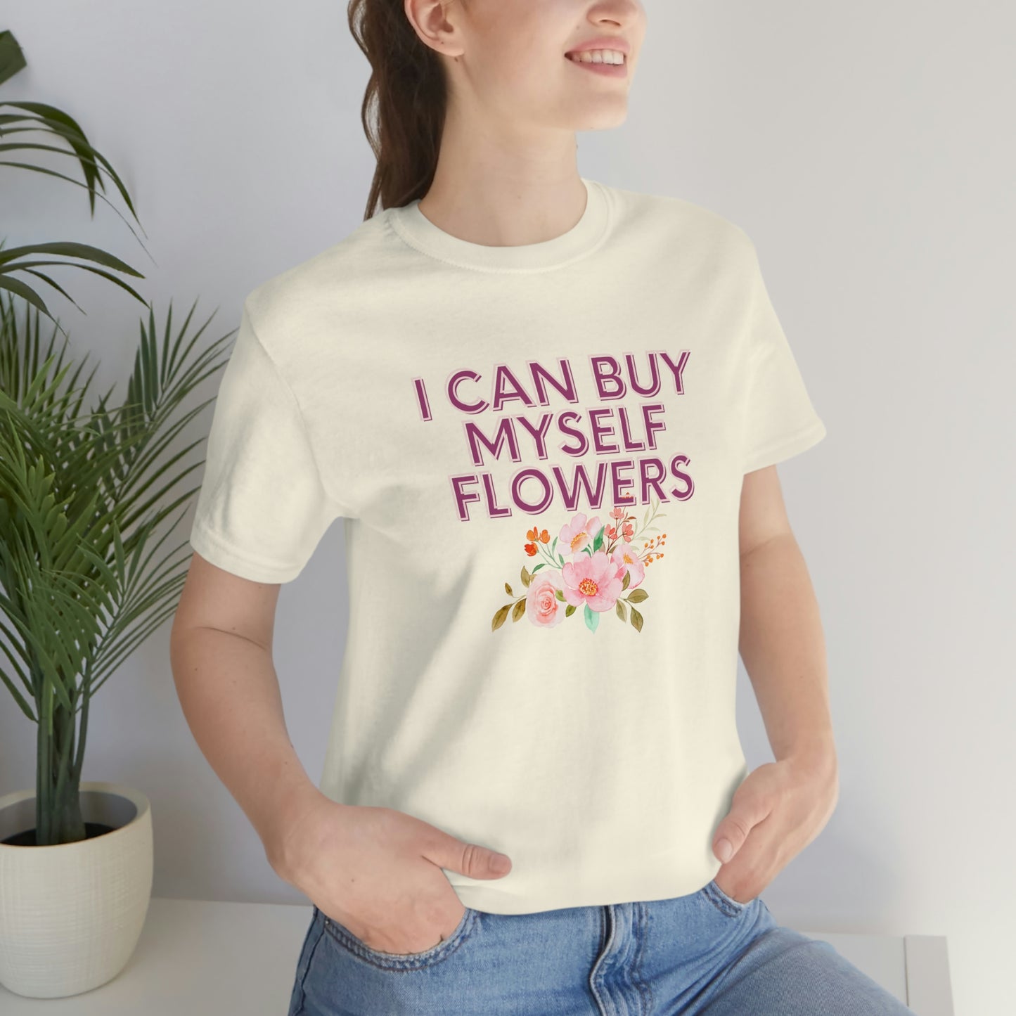 I can buy myself flowers shirt Short Sleeve Tee Miley Cyrus Flowers