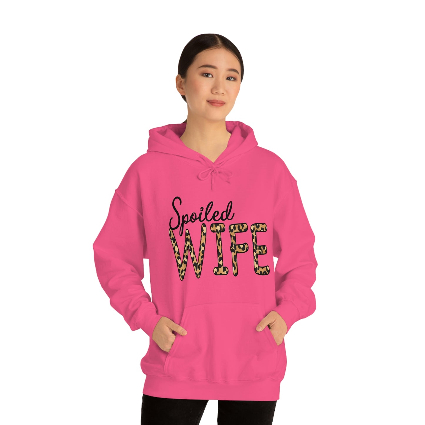 Spoiled Wife Hoodie with Leopard Print