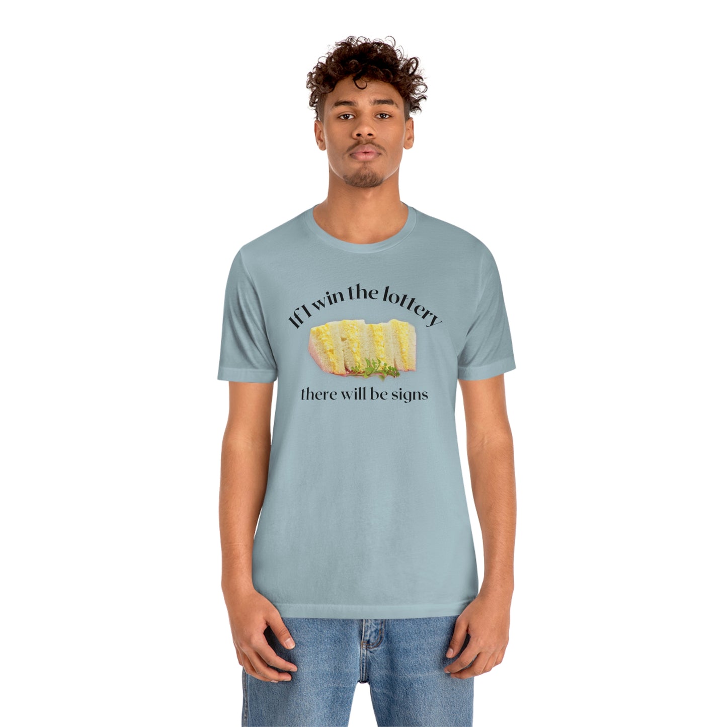 Egg Salad Funny Shirt, Short Sleeve Tee, If i win the lottery