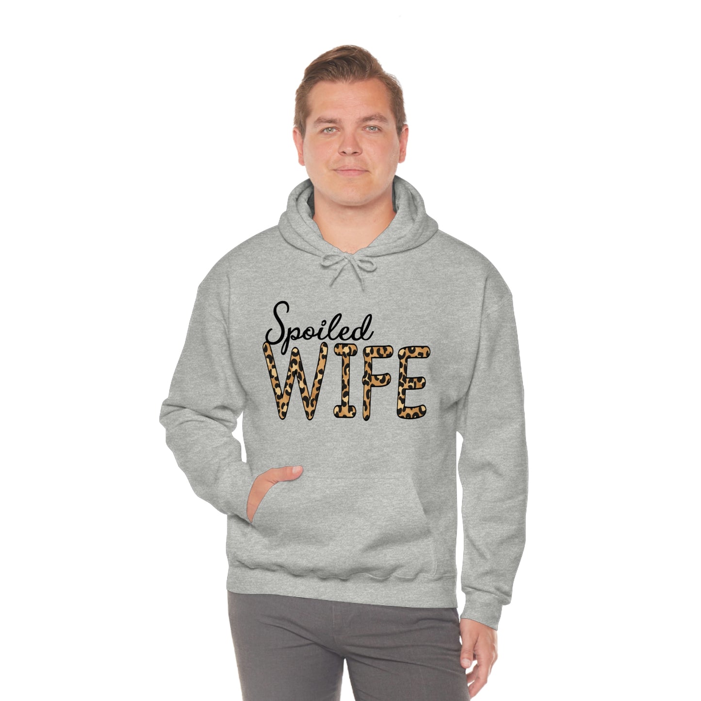 Spoiled Wife Hoodie with Leopard Print