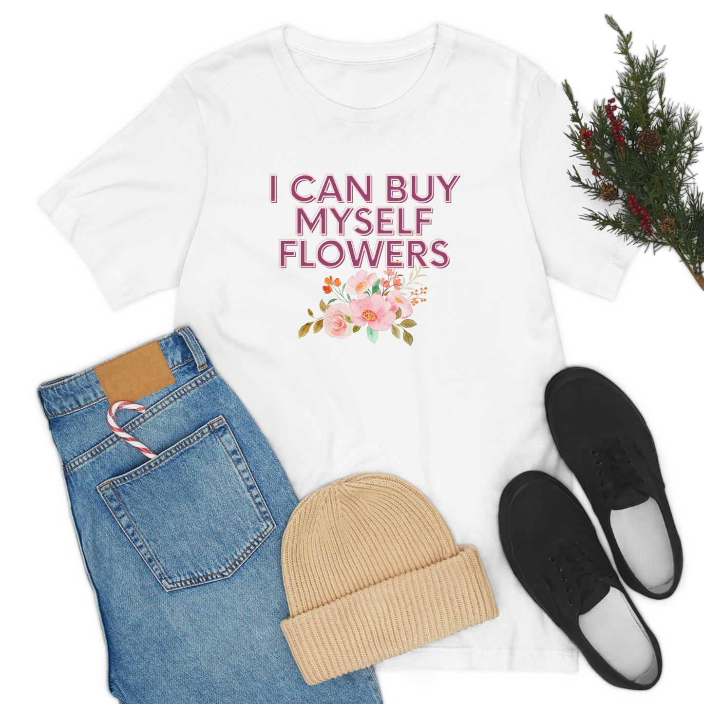 I can buy myself flowers shirt Short Sleeve Tee Miley Cyrus Flowers