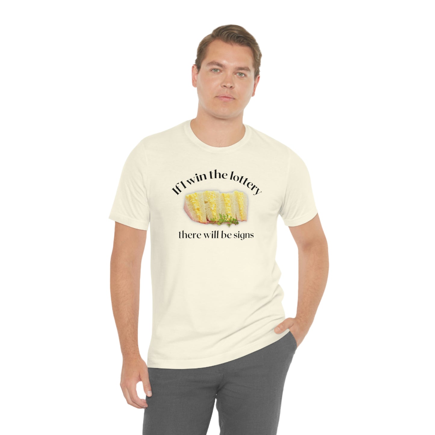 Egg Salad Funny Shirt, Short Sleeve Tee, If i win the lottery