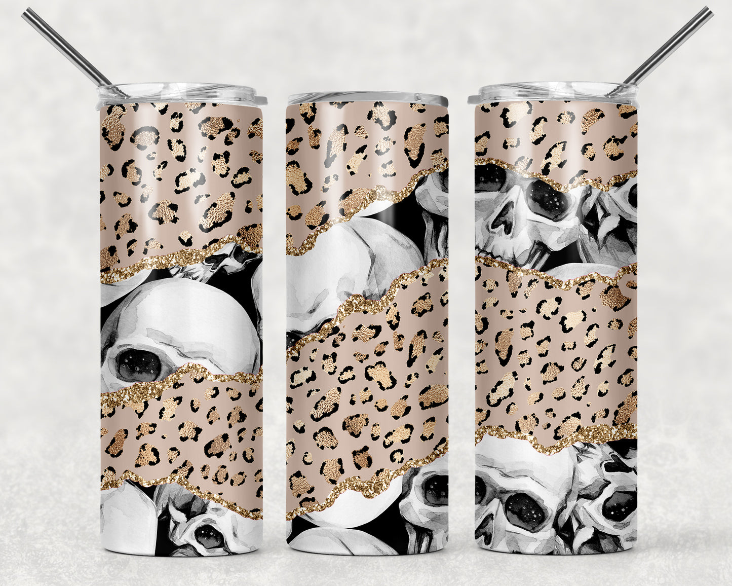 Leopard and Color Swirl - MULTIPLE DESIGNS! Tumbler, 20oz Tumblr, Hot or Cold Beverage Holder