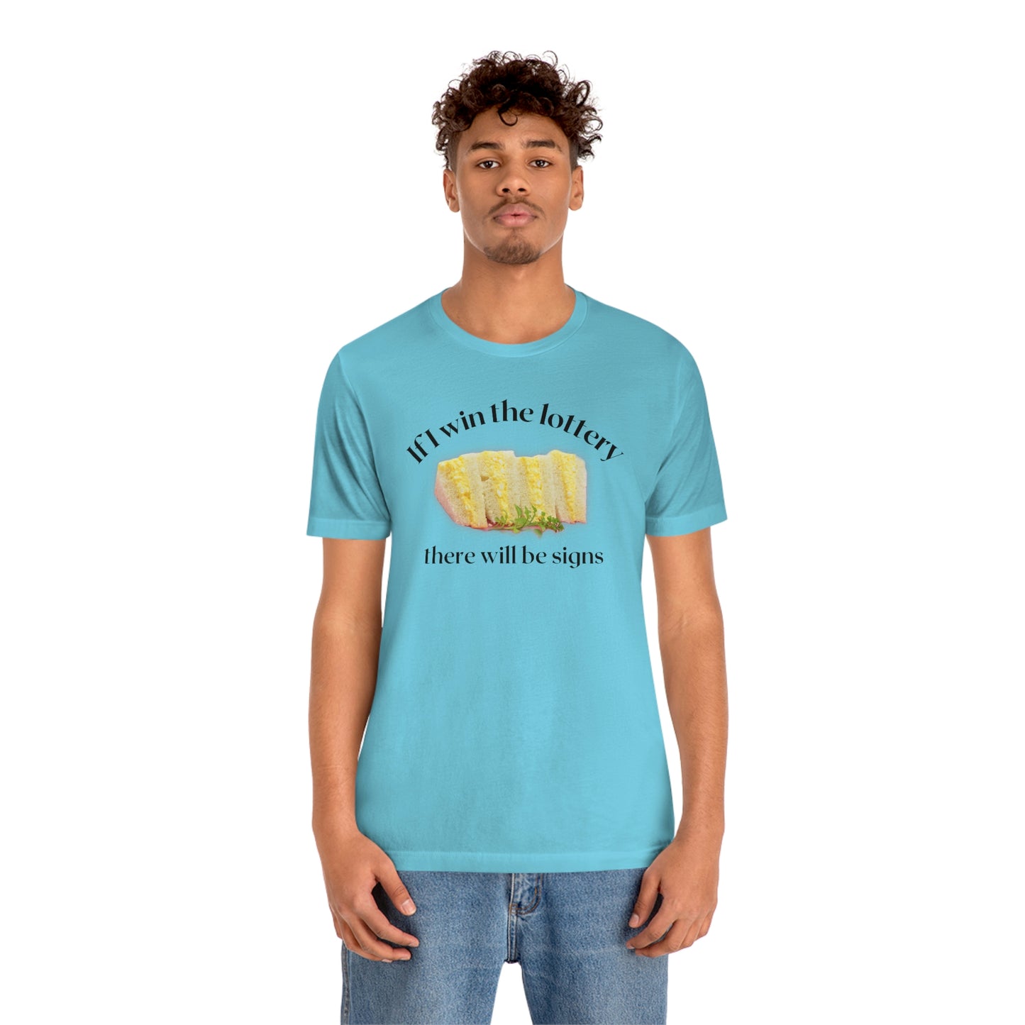 Egg Salad Funny Shirt, Short Sleeve Tee, If i win the lottery