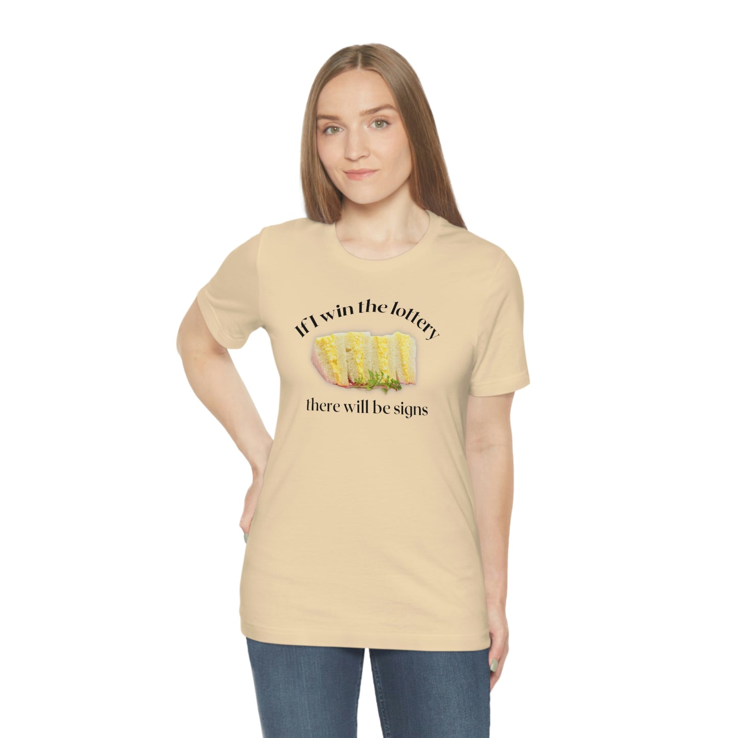 Egg Salad Funny Shirt, Short Sleeve Tee, If i win the lottery