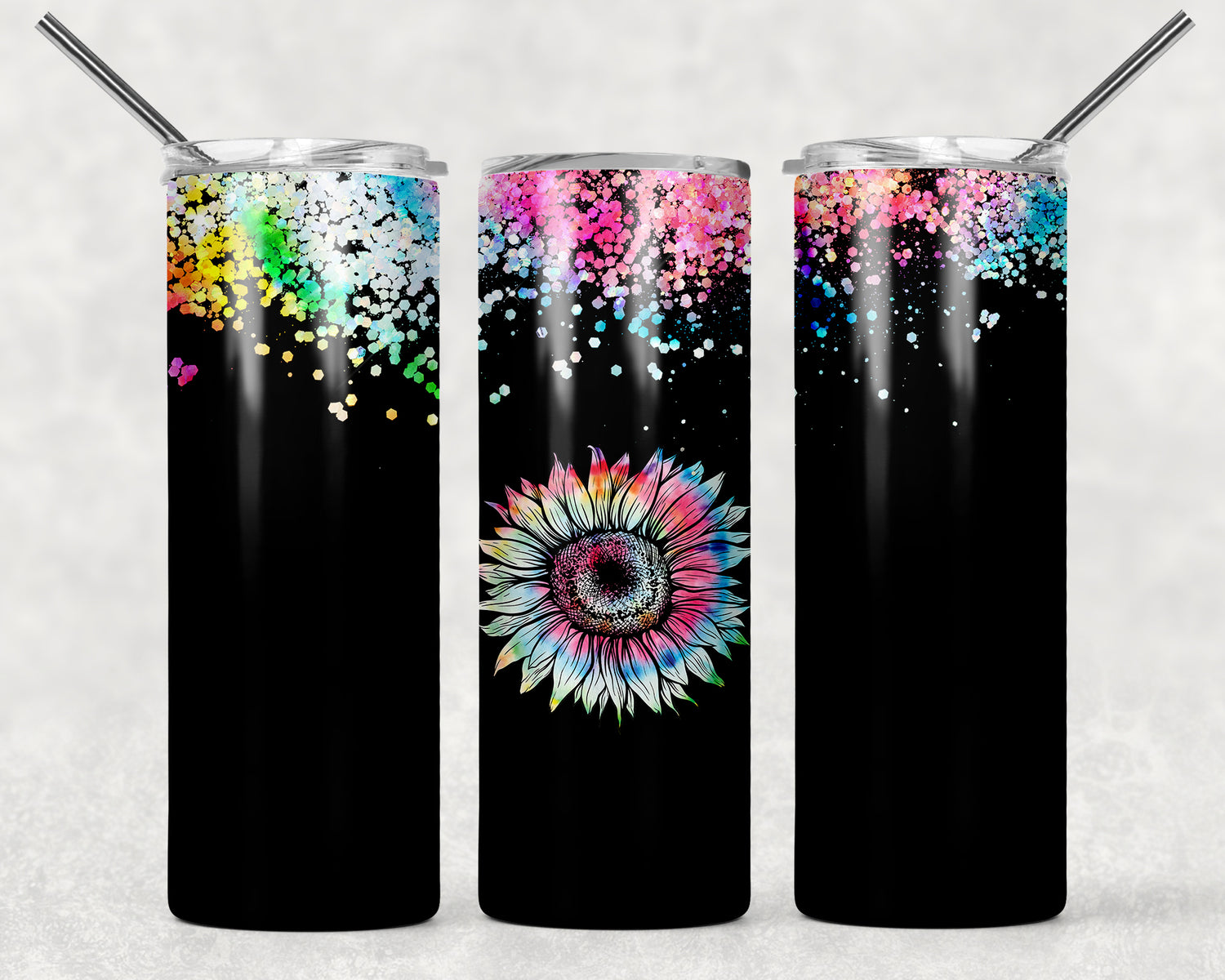 Rainbow Flower Tumbler *Multiple Designs* 20oz Tumblr, Hot or Cold Beverage  Holder