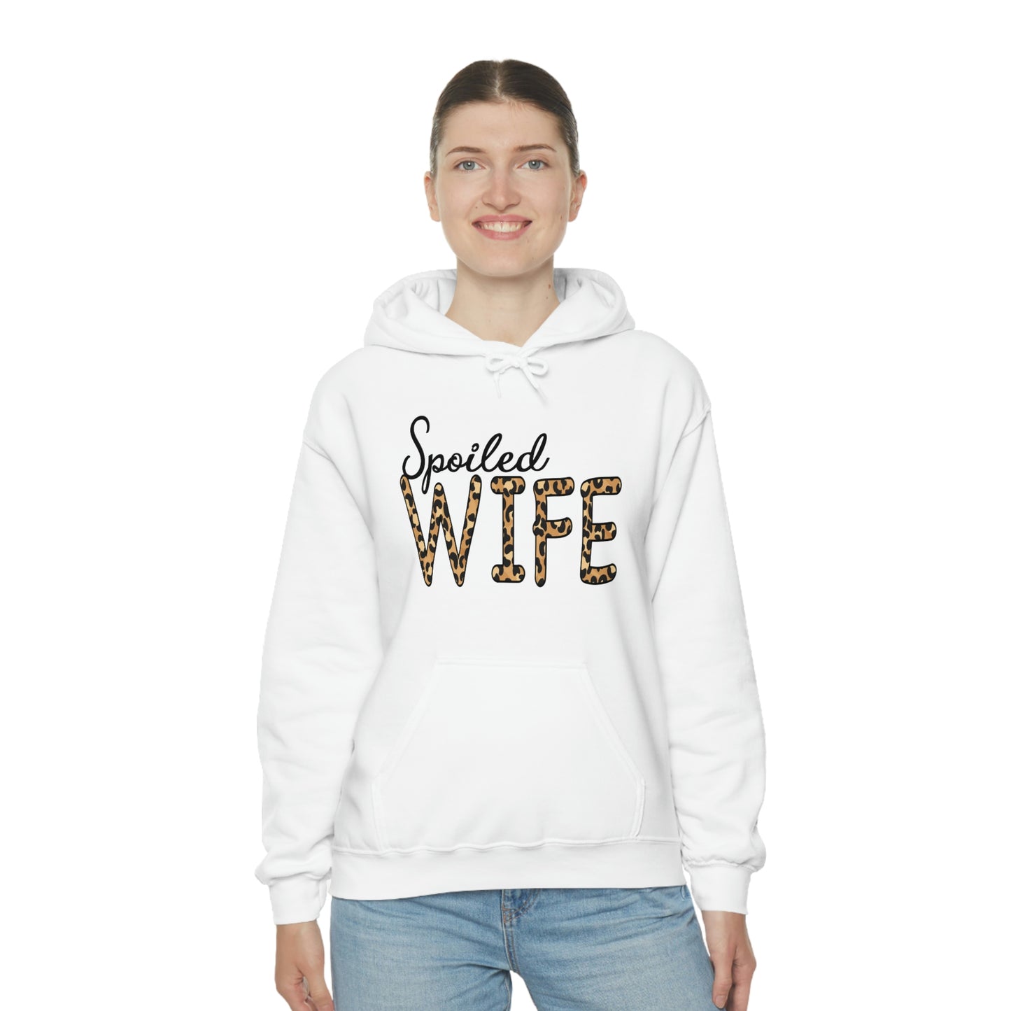 Spoiled Wife Hoodie with Leopard Print