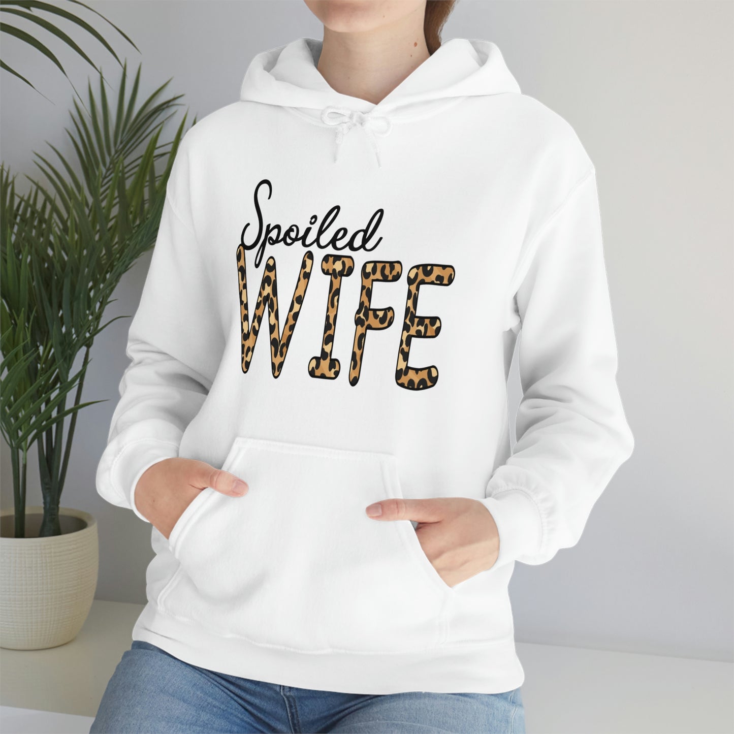 Spoiled Wife Hoodie with Leopard Print