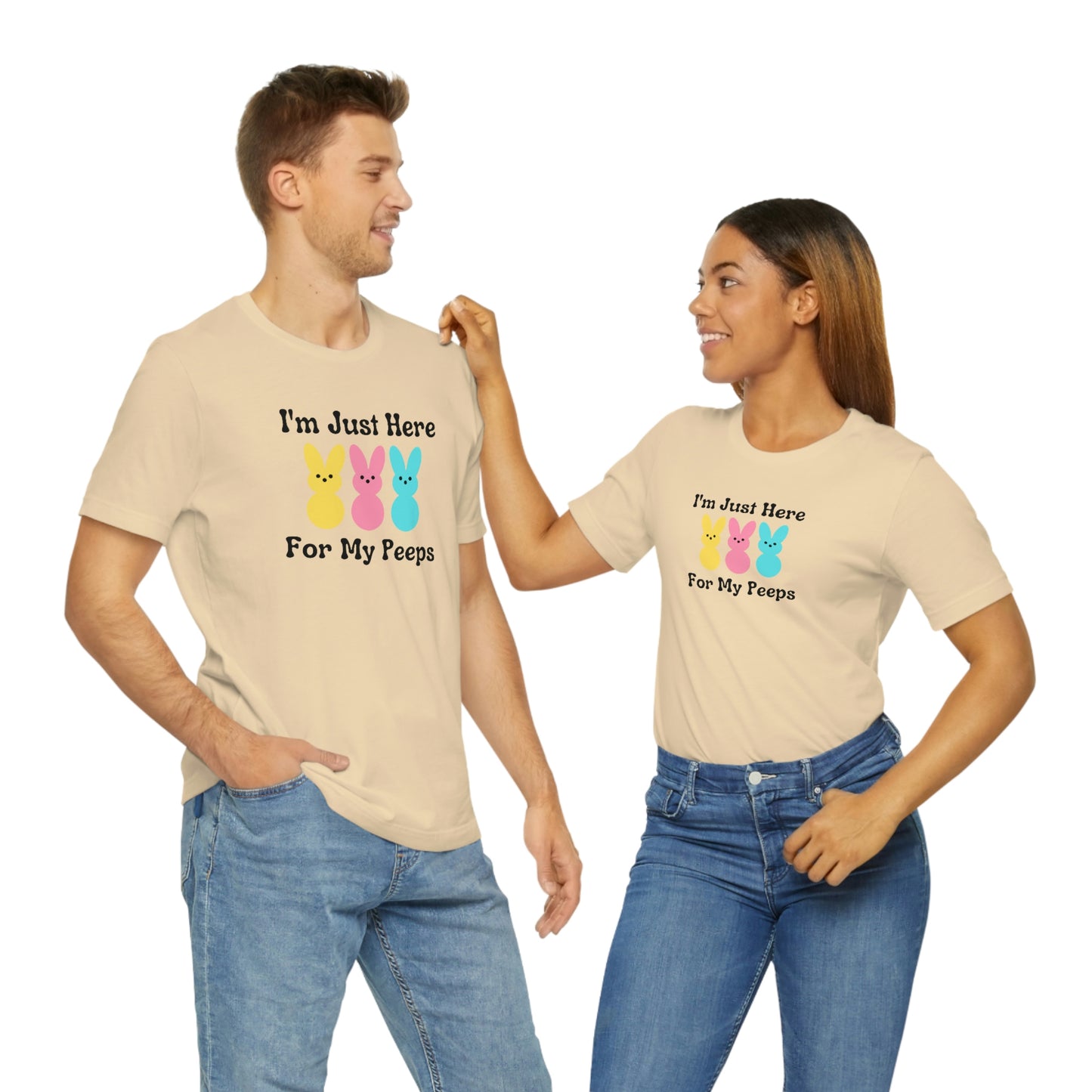 Im Just Here for my Peeps Easter Shirt Unisex Jersey Short Sleeve Tee