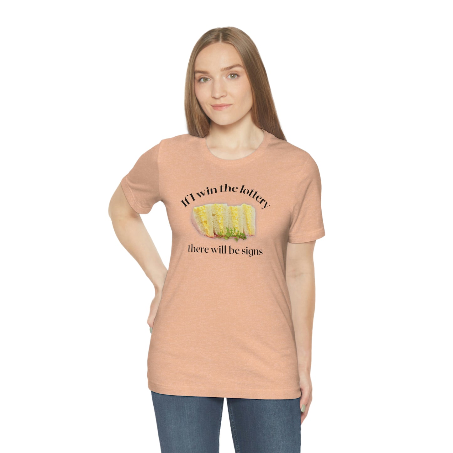 Egg Salad Funny Shirt, Short Sleeve Tee, If i win the lottery