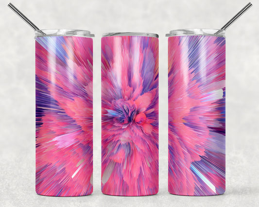 Cotton Candy Explosion Tumbler, 20oz Tumblr, Hot or Cold Beverage Cup