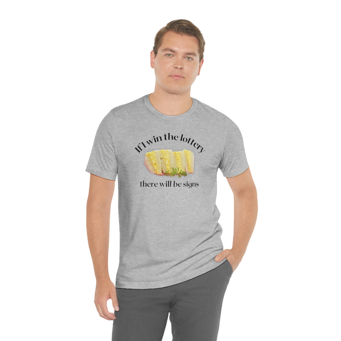 Egg Salad Funny Shirt, Short Sleeve Tee, If i win the lottery